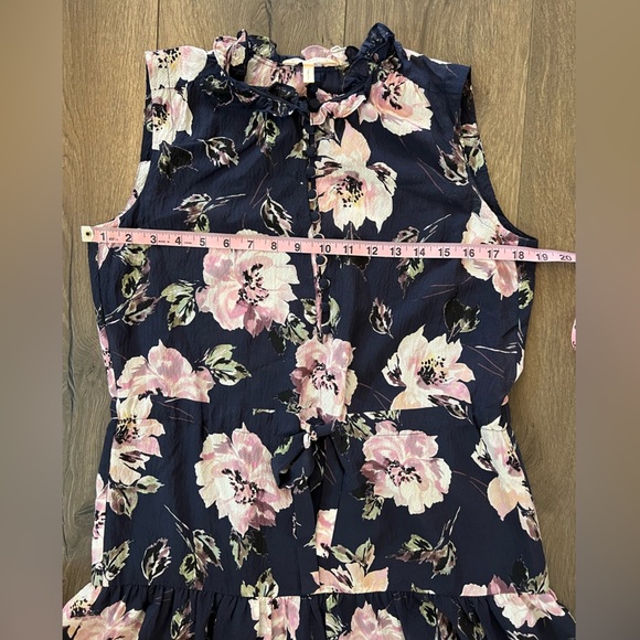 Rebecca Taylor Magnolia Navy Floral Print
Tie Waist Sleeveless Dress Size 0 - Picture 12 of 12